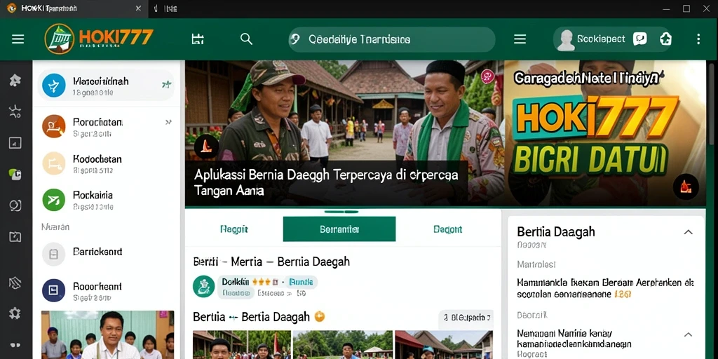 Antarmuka aplikasi HOKI777 yang menarik dan informatif.