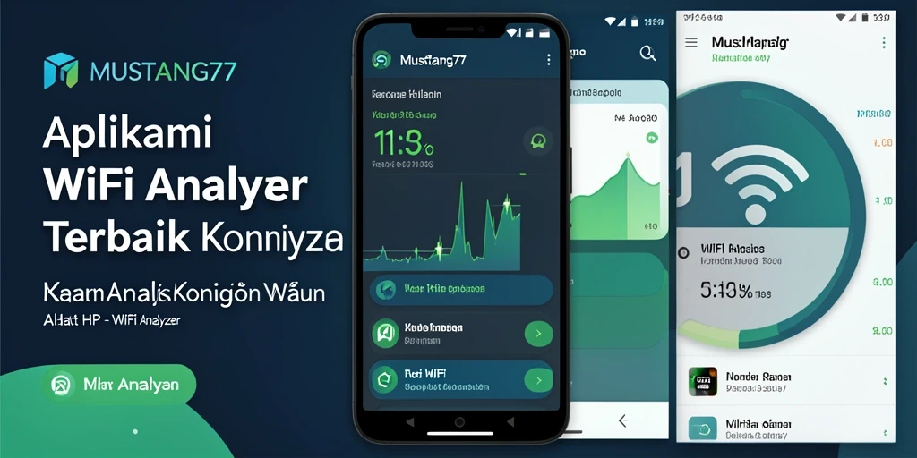 Tampilan antarmuka MUSTANG77 yang menunjukkan fungsi WiFi Analyzer.