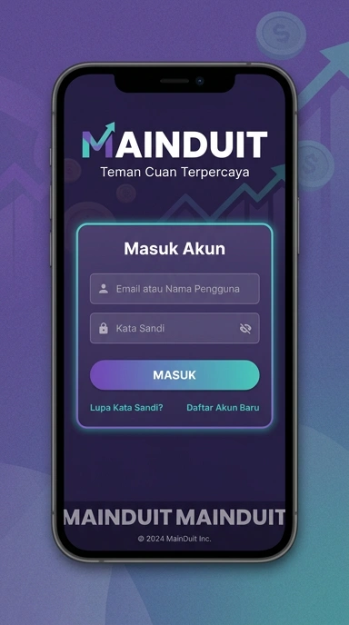 Tampilan halaman login mainduit