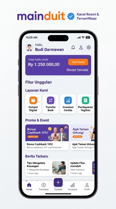 Tampilan kanal resmi mainduit